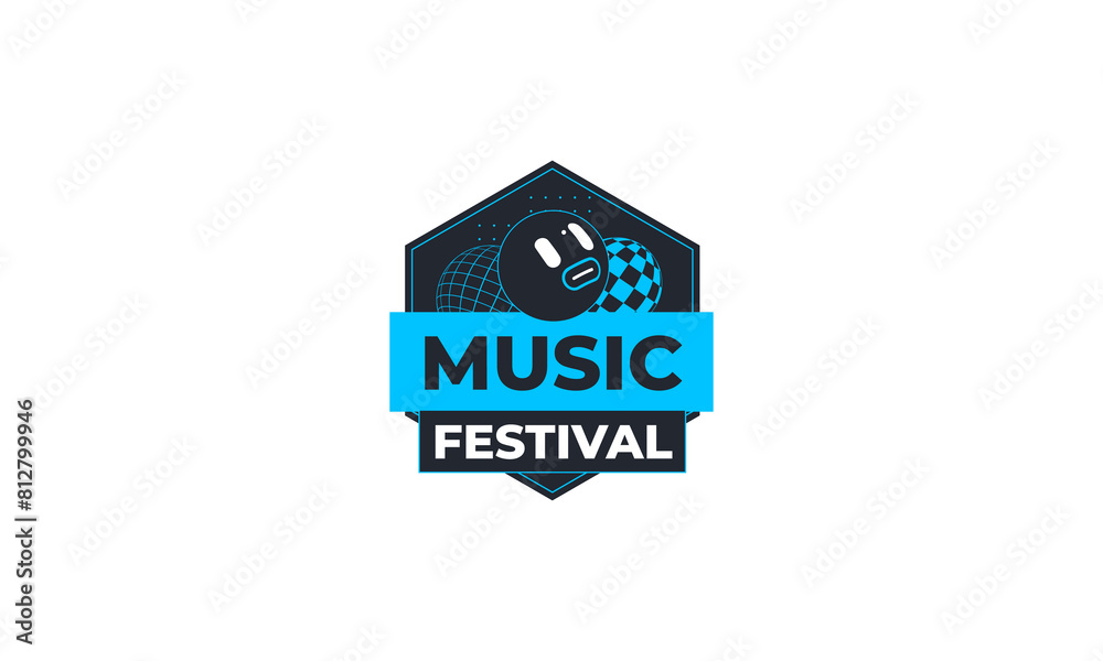 music festival vector illustration logo design music festival vector illustration logo design
