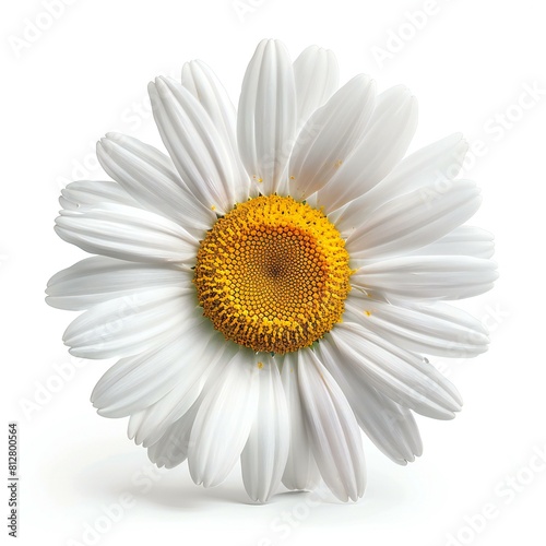 Illustration of daisy flower , isolated on white background , high quality, high resolution