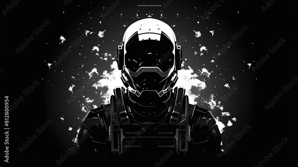dead space flat design front view ghostly nebula theme animation black and white dead space flat design front view ghostly nebula theme animation black and white