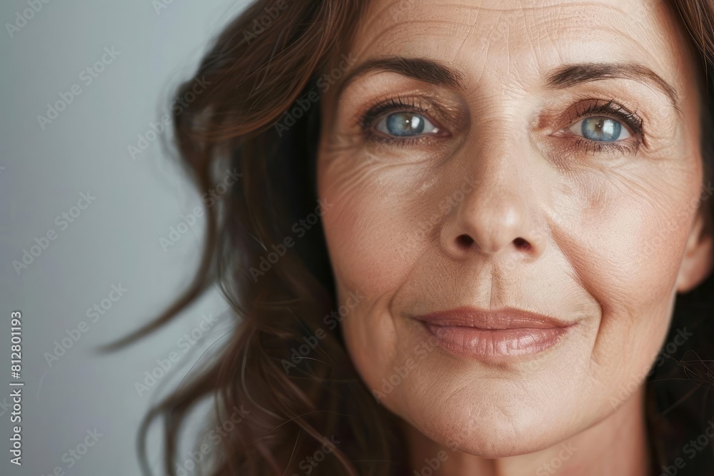 A mature woman facial comparison, illustrating the tightening and rejuvenation effects of a non surgical thread lift procedure