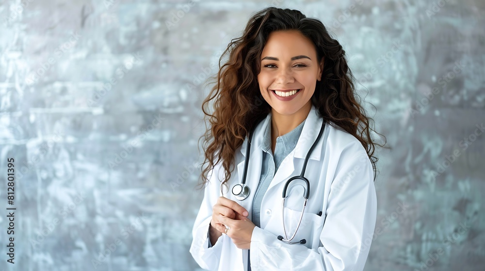 happy female doctor takes off her white coat with a smile : Generative AI happy female doctor takes off her white coat with a smile : Generative AI