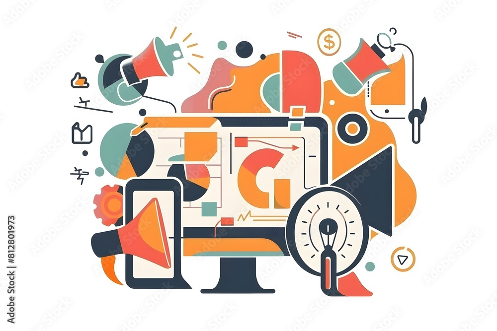 Obraz premium Trendy Design for Modern Marketing and Business Concepts