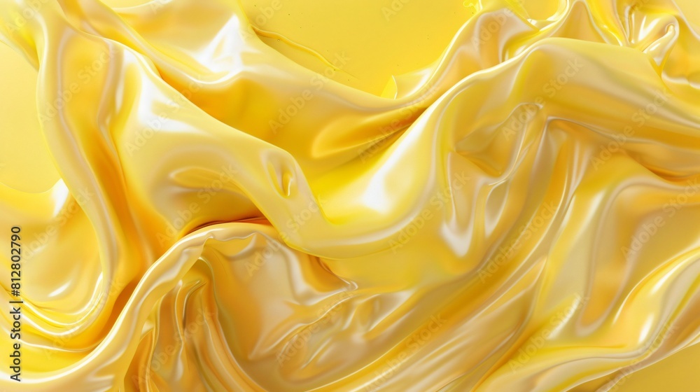 abstract background shiny golden yellow cloth surface Squeezed together, looking soft. abstract background shiny golden yellow cloth surface Squeezed together, looking soft.