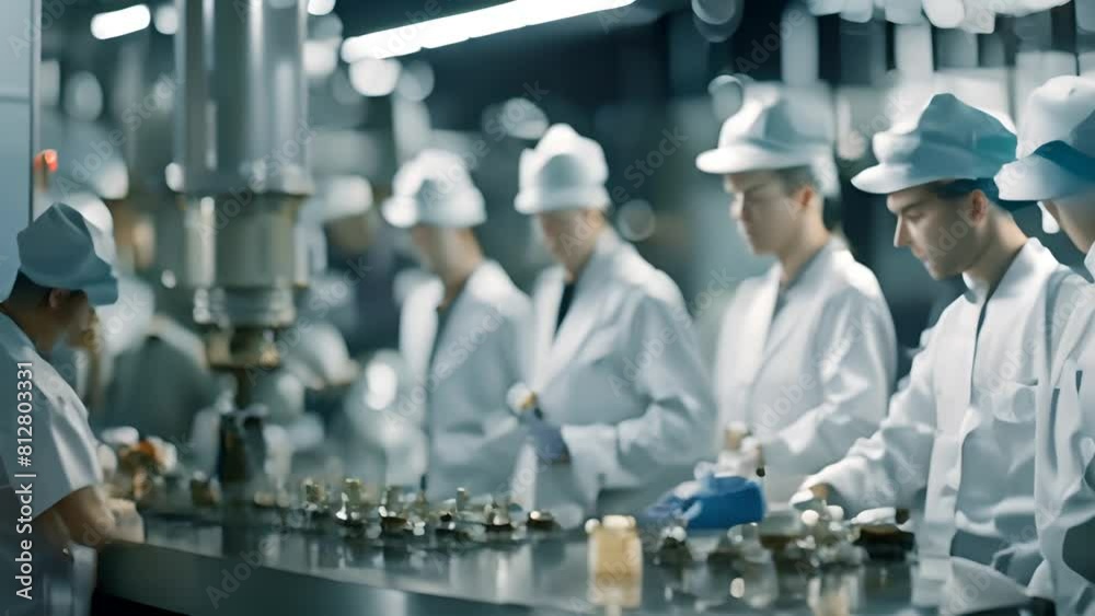 Workers Busy at a Factory Generative AI