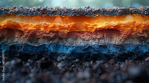 Soil Layers Cross Section Illustration