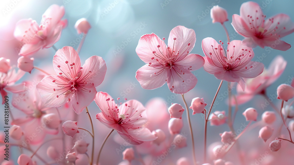 Spring Flowers Floating in Air Spring Flowers Floating in Air