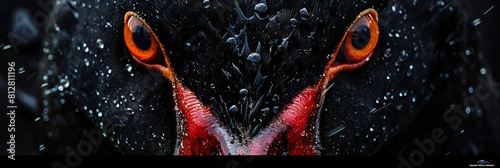 Close-Up of Black Swan's Head photo