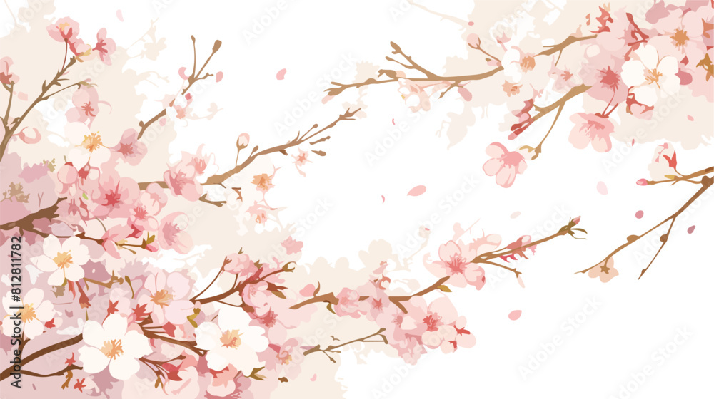 Cherry blossom tree spring banner - speech bubble t