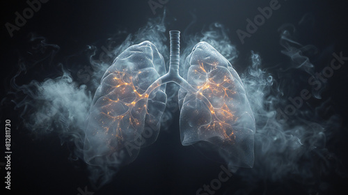 Smoker's Lung Concept photo