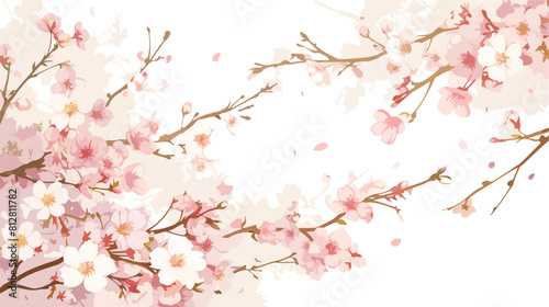 Cherry blossom tree spring banner - speech bubble t