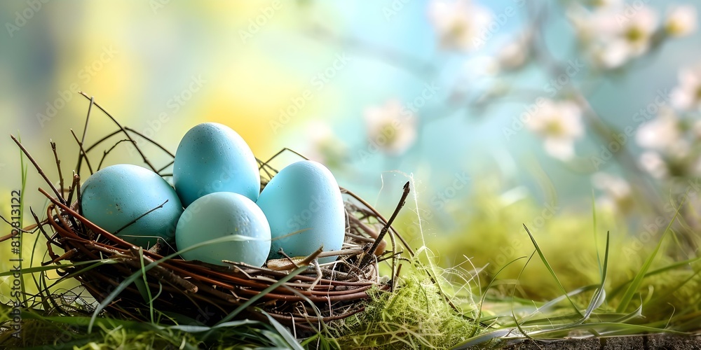 Obraz premium Easter celebrates the resurrection of Jesus Christ. Concept Religious Holidays, Easter Traditions, History of Easter, Resurrection of Jesus, Christian Celebrations