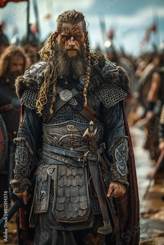 Viking man from the movie battle on seaon, high quality, high resolution