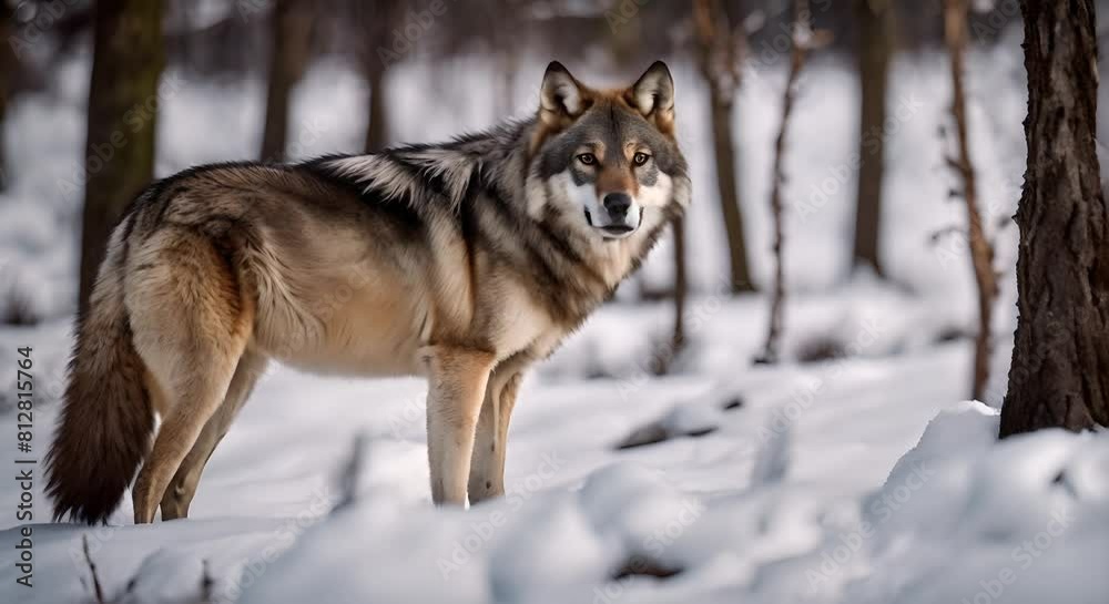 The gray wolf is a symbol of wildness and strength. It lives in organized groups called packs. The gray wolf is a symbol of wildness and strength. It lives in organized groups called packs.