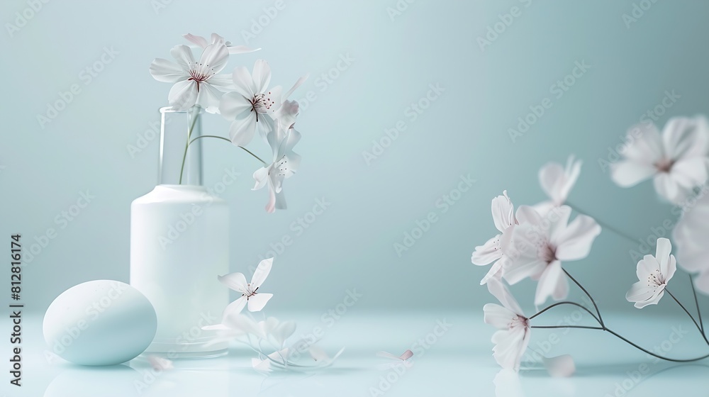 Cute and stylish branding mockup photo wit flowers : Generative AI Cute and stylish branding mockup photo wit flowers : Generative AI