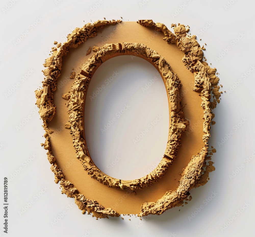 Obraz premium Artistic Abstract Oval with Gold Texture