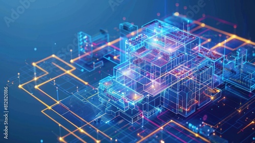 Smart Digital City Concept. Urban Architecture High Towers Concept of the Future City AI generated