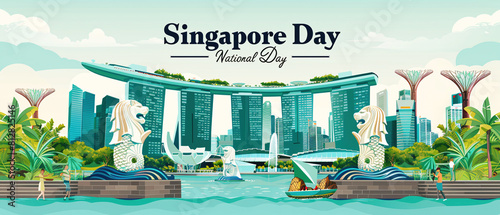 Celebrating Heritage, Crafting Unique Vector Illustrations for National Singapore Day