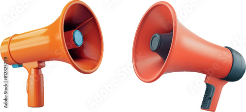 Loudspeaker 3d icon. Loud speaker, megaphone for announce, communicate and warning messages