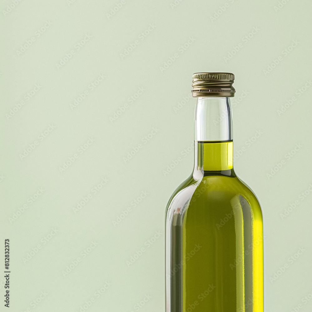Olive oil bottle ad background with copyspace, vegetable oil commercial produce, food industry and retail concept Olive oil bottle ad background with copyspace, vegetable oil commercial produce, food industry and retail concept