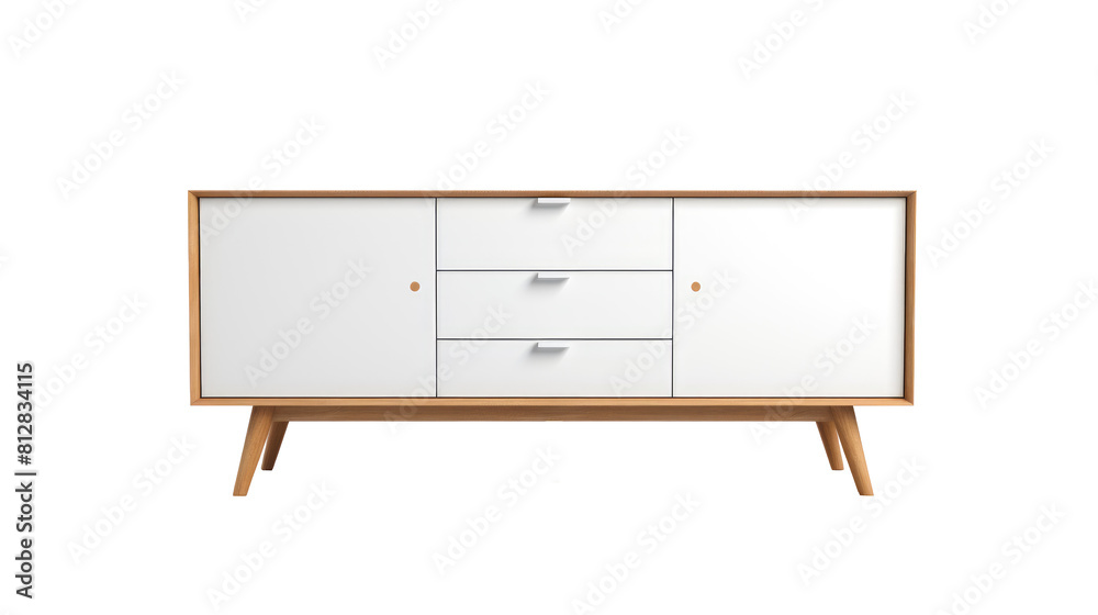 modern wooden cabinet Interior design concept furniture for living isolated on clear png background and transparent background, AI generative. modern wooden cabinet Interior design concept furniture for living isolated on clear png background and transparent background, AI generative.