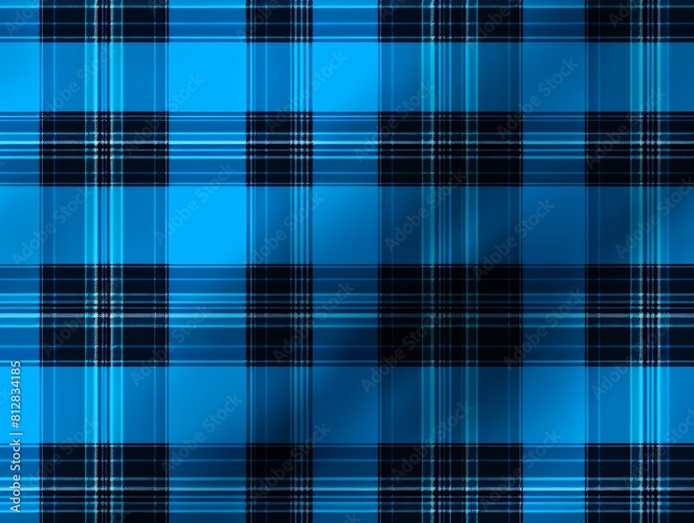 Black and neon blue plaid pattern background texture Black and neon blue plaid pattern background texture