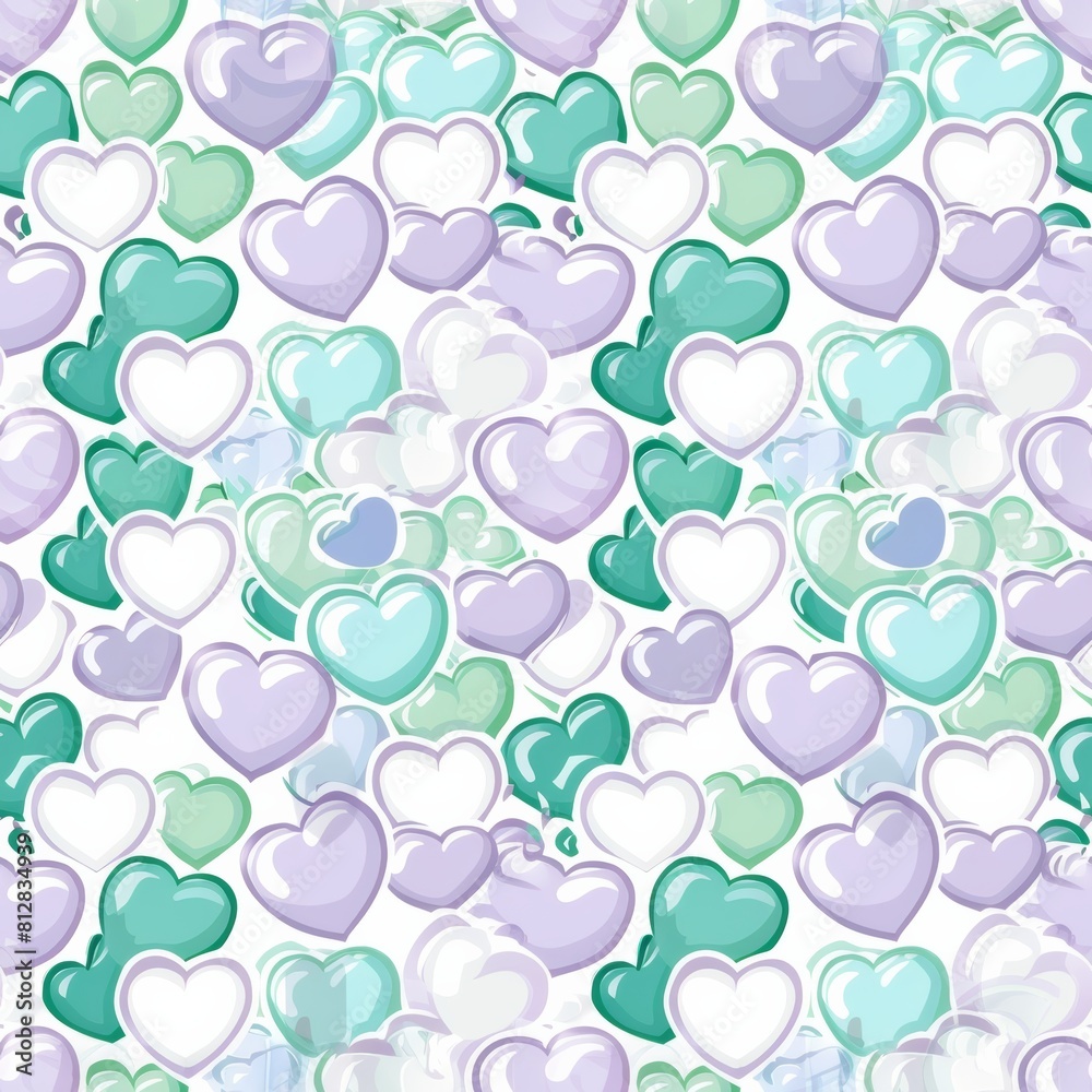 Numerous Heart Shaped Balloons Floating in the Air Numerous Heart Shaped Balloons Floating in the Air