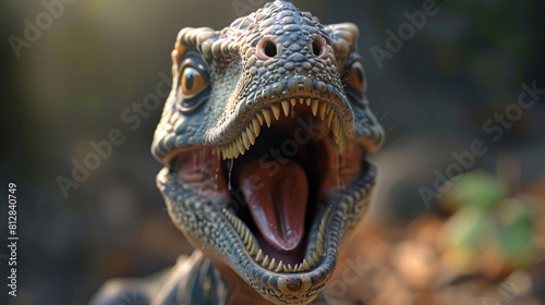 dinosaur with open mouth and sharp treeth  © Anastasiia