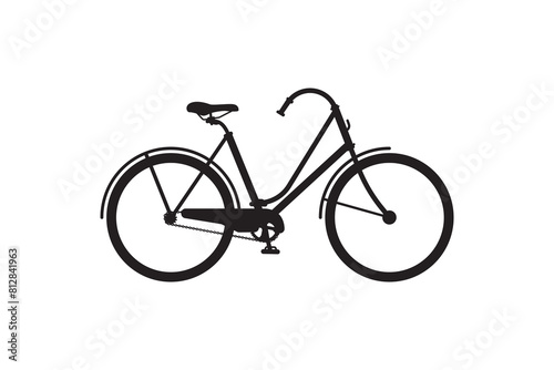 Classic Bicycle. Bicycle silhouette. Bicycle Shape in black. Bicycle vector 