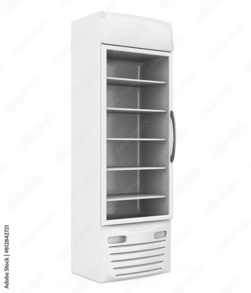 Commercial Display Refrigerator Isolated Commercial Display Refrigerator Isolated