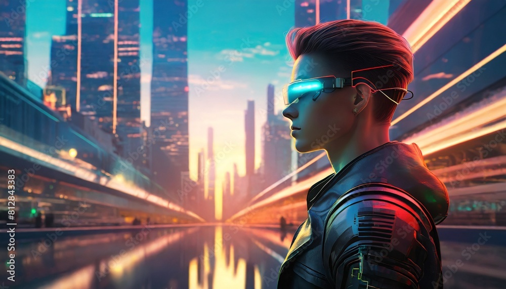 Obraz premium person in the city