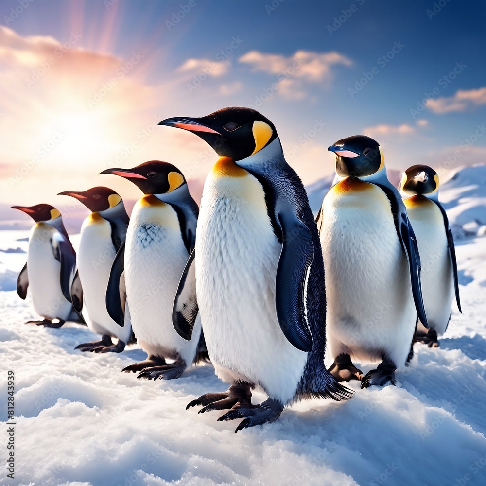 Fototapeta premium group of penguins