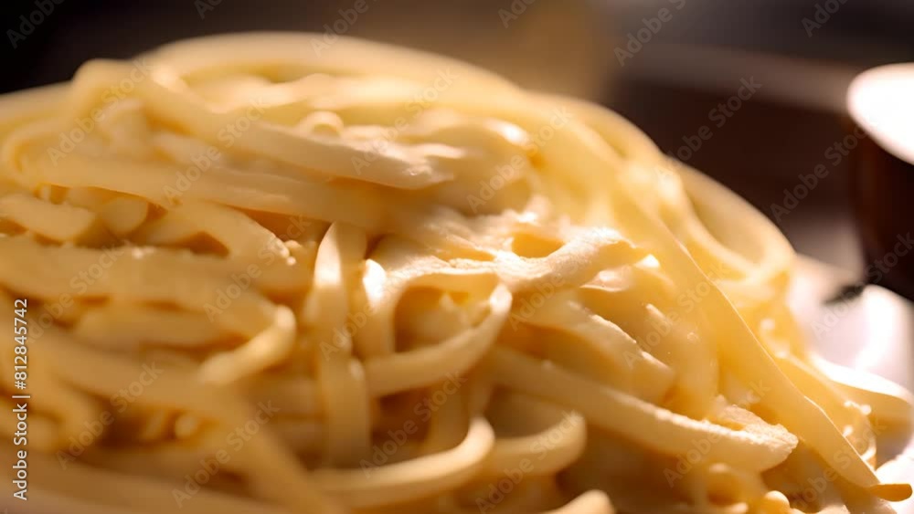 Plate of Pasta With Parmesan Cheese Generative AI Plate of Pasta With Parmesan Cheese Generative AI