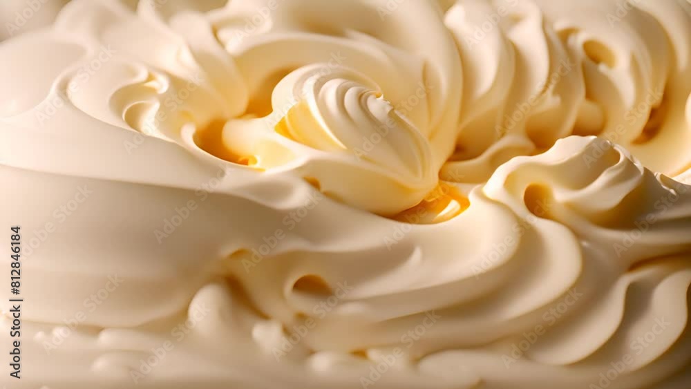 Close Up of White Whipped Cream Generative AI Close Up of White Whipped Cream Generative AI
