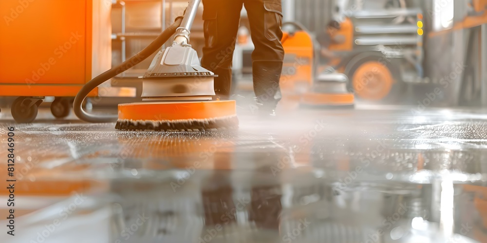 Polishing Hard Floors with High-Speed Machine. Concept Hard Floor ...