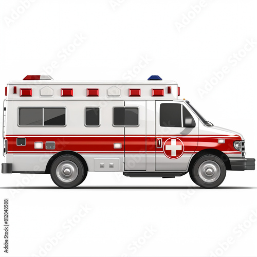 Ambulance isolated on white background