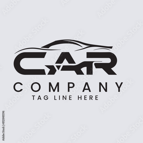 Car typography letter Concept Logo Design
Automotive car logo template 