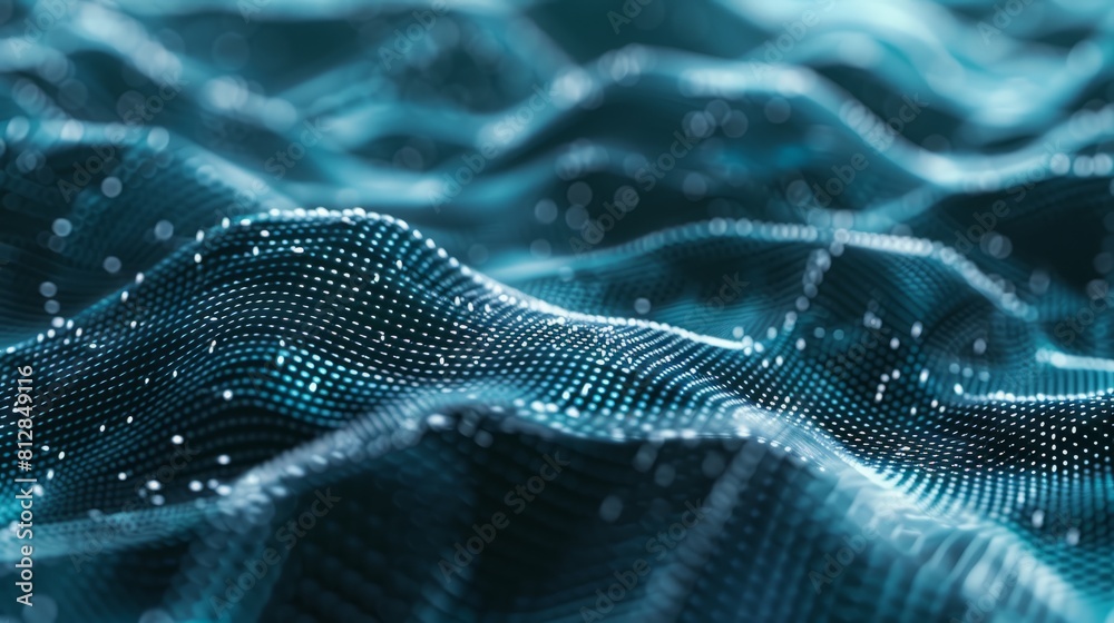 a high-tech background with a digital mesh network design in silver and blue gradients, suited for a cybersecurity application's user interface. hyper realistic 