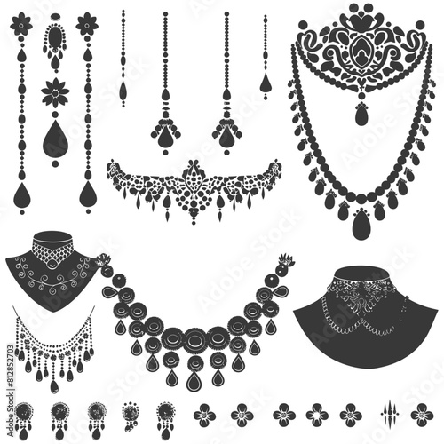 Silhouette jewelry and accessories for women black color only