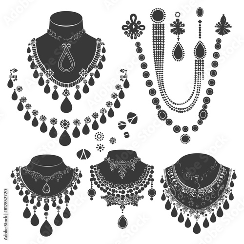 Silhouette jewelry and accessories for women black color only