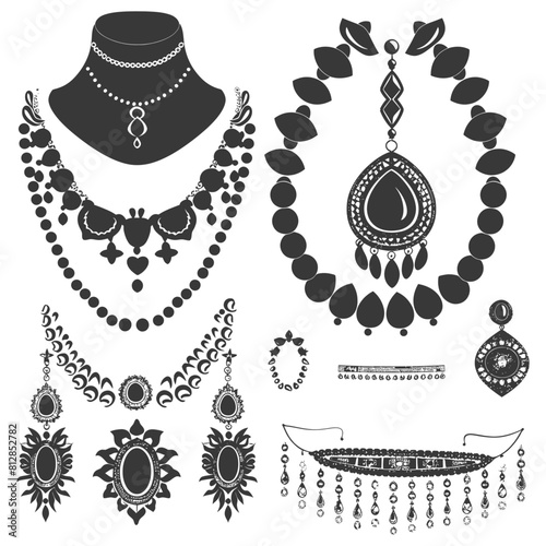 Silhouette jewelry and accessories for women black color only