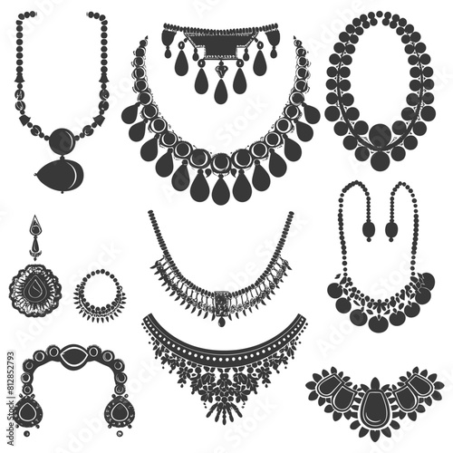 Silhouette jewelry and accessories for women black color only