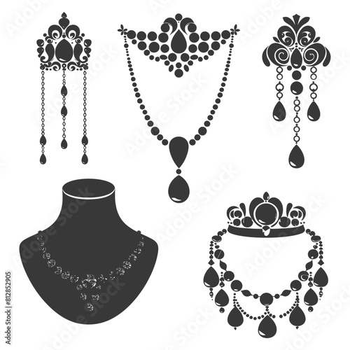 Silhouette jewelry and accessories for women black color only