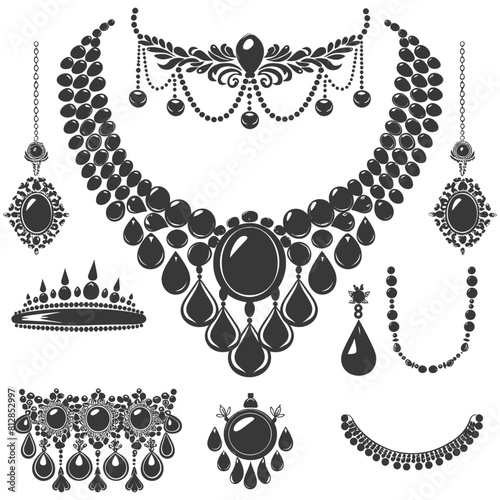 Silhouette jewelry and accessories for women black color only
