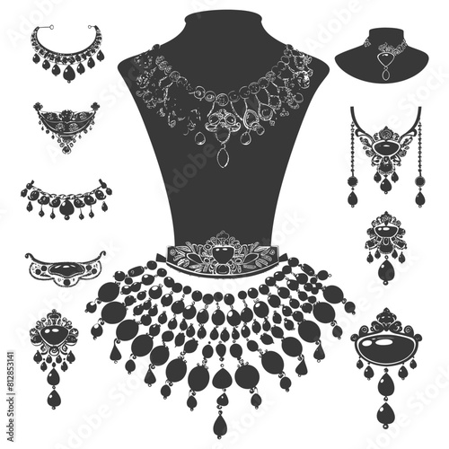 Silhouette jewelry and accessories for women black color only