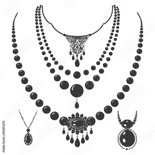 Silhouette jewelry and accessories for women black color only