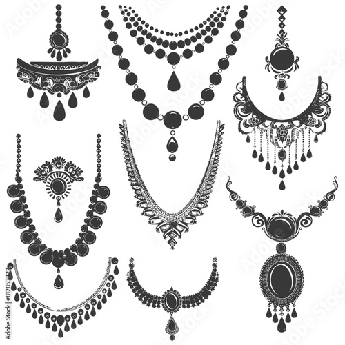Silhouette jewelry and accessories for women black color only