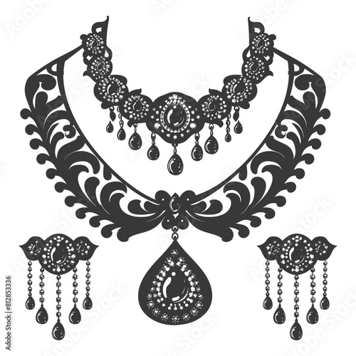 Silhouette jewelry and accessories for women black color only