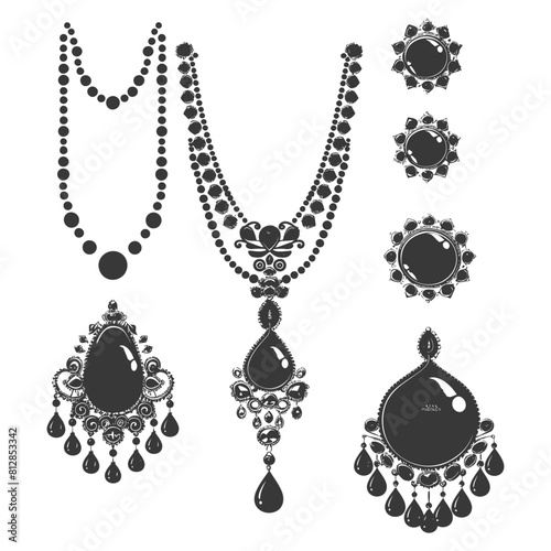 Silhouette jewelry and accessories for women black color only