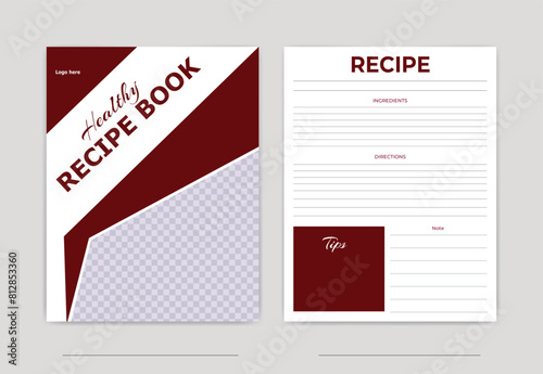 healthy recipe book template for cookbook