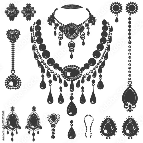 Silhouette jewelry and accessories for women black color only